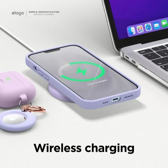 Cover Iphone 13 Pro Silicone Elago Purple